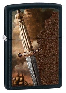 Широкая зажигалка Zippo Sword Of War 28305 - фото 283280