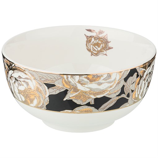 Салатник "Golden rose" 14 см , черный - фото 285918