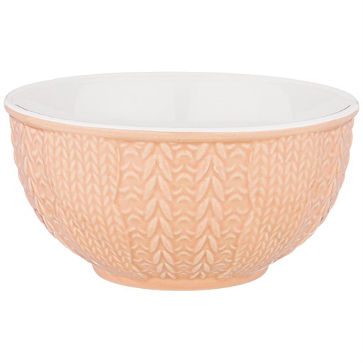 Салатник 550 мл коллекция "Вязанка" 14*7 см цвет: кремовый - фото 286869