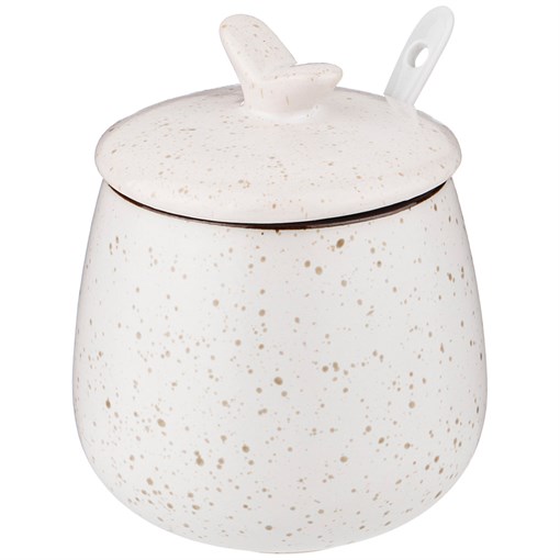 Сахарница с ложкой коллекция "Cosmos" 350 мл , 8,8*11  см - фото 286916