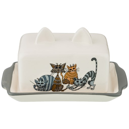 Масленка "Озорные коты" 18*11*9 см - фото 287473