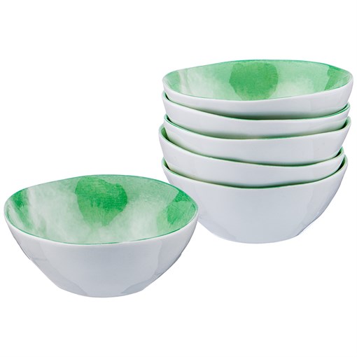 Набор салатников из 6  шт D=12 см H=4,5 см коллекция "Парадиз" цвет: райское яблоко (ко - фото 287479