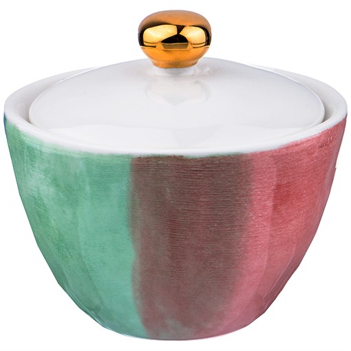 Сахарница 185 мл  коллекция "Парадиз" микс цвета с золотом без упаковки - фото 287520