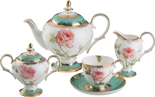 Чайный сервиз "Амелия" на 6 персон 15 пр.1000/250/200/300 мл - фото 288594