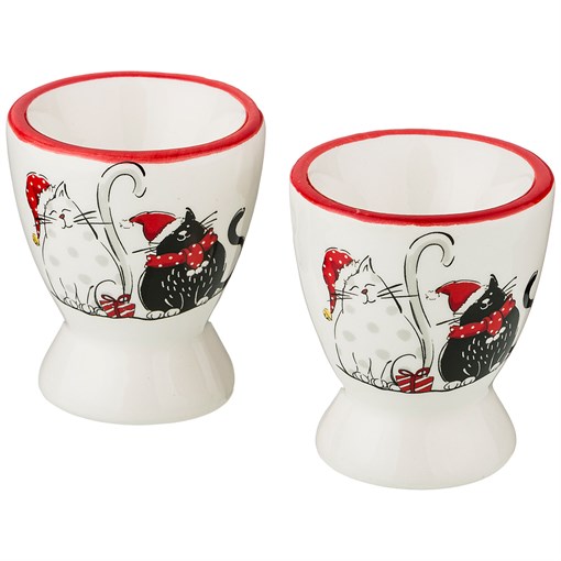 Набор подставок под яйцо из 2  шт коллекция "Party cats" 5,6*5,6*6,6 см - фото 288948
