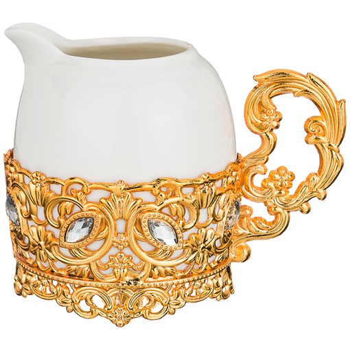 Сливочник "Плюмаж" золотой 300 мл - фото 289338