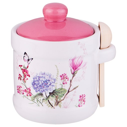 Сахарница "Магнолия" 13*11*12 см 300 мл с ложкой - фото 291418