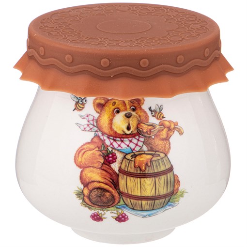 Баночка с силиконовой крышкой "Мед" 300 мл - фото 291962