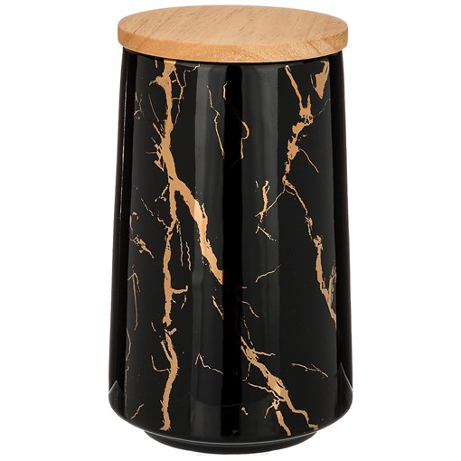 Банка для сыпучих "Fantasy" 800 мл 10,5*17 см , черная - фото 294196