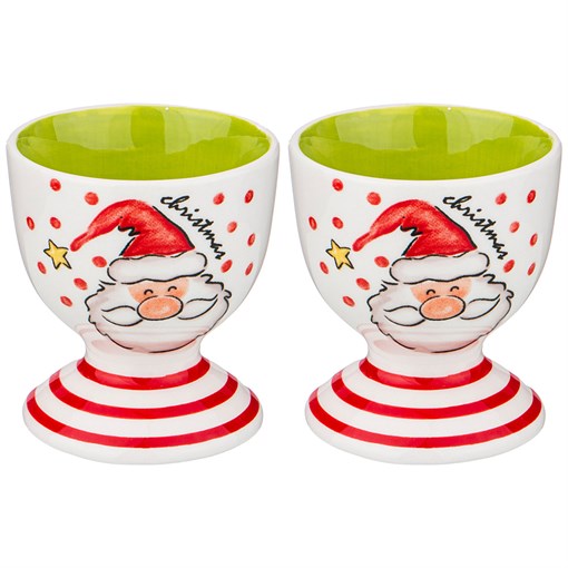 Набор подставок  под яйцо из 2  шт "Веселого нового года" 5,5*6 см - фото 295146