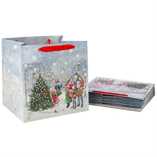 Комплект бумажных пакетов из 10  шт 30*30*25 см - фото 295268