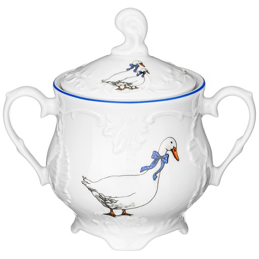 Сахарница рококо "Гуси" 400 мл мал.уп. 6шт без упак - фото 297413