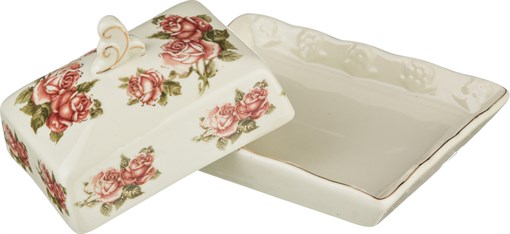 Маслёнка lefard "Корейская роза" 15*13*9 см - фото 297553