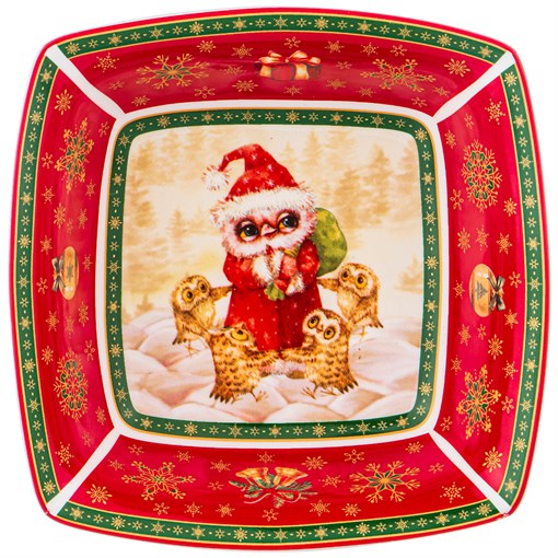 Салатник "Совы" 15,5х15,5х5 см - фото 299979