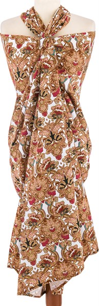 Парео 120х180 + мешочек , 100% хлопок, цветы индия - фото 300621