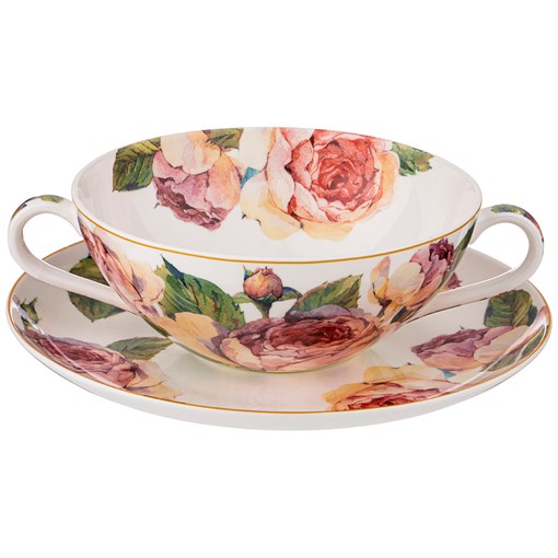 Бульонница с блюдцем lefard "Винтаж" 450 мл - фото 301105