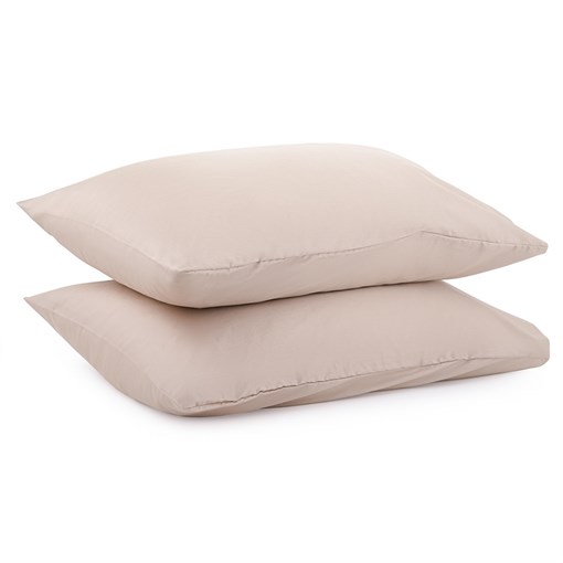 Набор из двух наволочек из сатина бежевого цвета из коллекции essential, 50х70 см - фото 324957