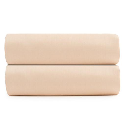 Простыня на резинке из сатина бежево-розового цвета из коллекции essential, 200х200 см - фото 325065