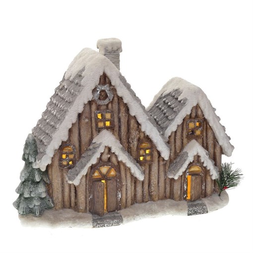 Фигурка декоративная с подсветкой "Домик", L49 W19,8 H37,5 см, (3*AAA не прилаг) - фото 330862
