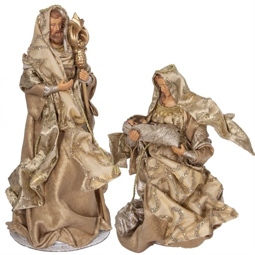 Набор из 2-х декоративных фигурок "Рождение Иисуса", L26/18 W18/17 H40/30 см - фото 330891