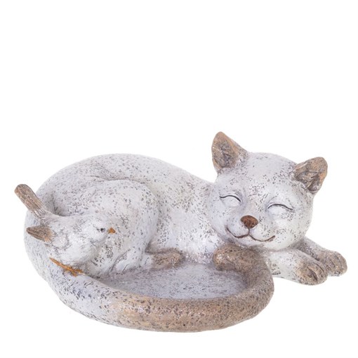 Подсвечник "Кошка с птичкой", L26,5 W22 H11 см - фото 330927