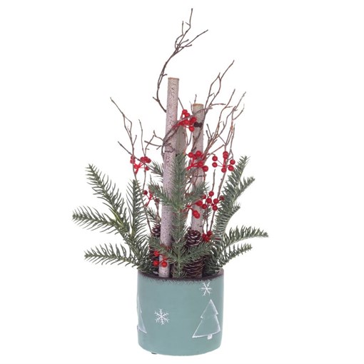 Изделие декоративное "Новогодняя композиция", L27 W27 H52 см - фото 330984