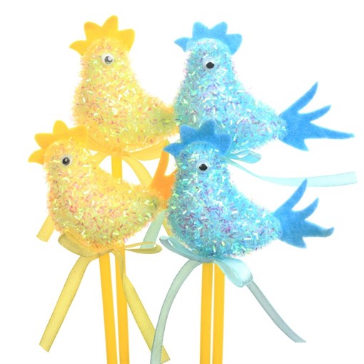 Изделие декоративное (вставка) "Петушок", набор из 2-х шт, L15 W3 H37 см, 2в. - фото 331623