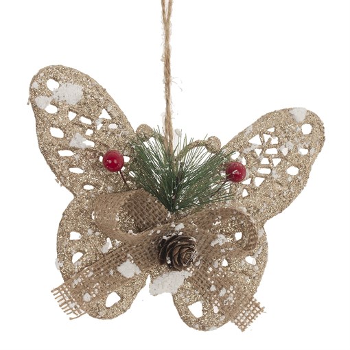 Украшение новогоднее "Бабочка", L16 W16 H12 см - фото 335507