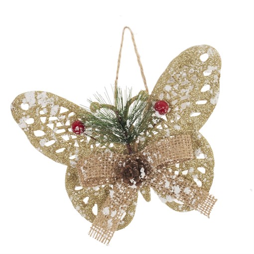 Украшение новогоднее "Бабочка", L16 W3 H12 см - фото 335508