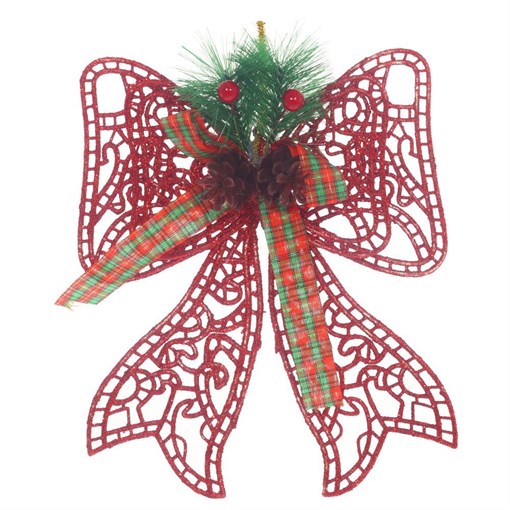 Украшение новогоднее "Бант", L18 W3 H24 см - фото 335524