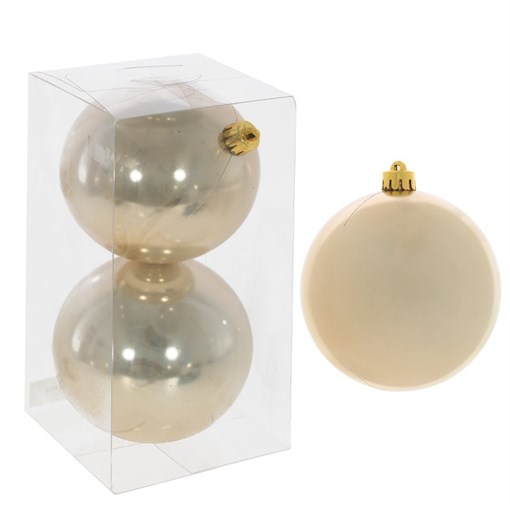 Украшение новогоднее "Шар", набор из 2 шт , D10 см - фото 335527