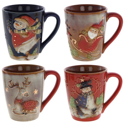 Кружка, L13 W9,5 H11,5 см, 400 мл, 4в. - фото 335786