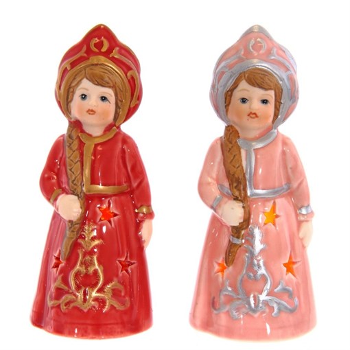 Фигурка декоративная "Снегурочка" с подсветкой, L4 W4 H11 см, 2в. (2xLR44, не прилаг.) - фото 336007