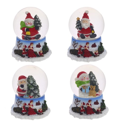 Фигурка декоративная в стекл. шаре "Новогодняя", L5,2 W5,2 H6,3 см, 4в - фото 336679