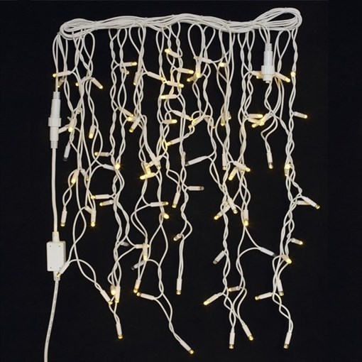 Электрогирлянда уличная "Бахрома", L3 м, (100 теп. бел. LED, 5W, без сил.каб, адаптер 703311)) - фото 337117