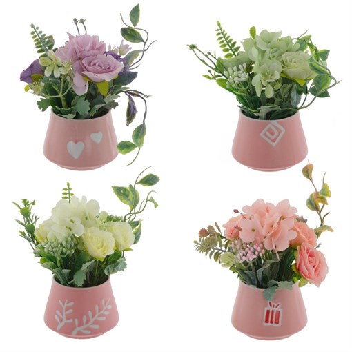 Цветочная композиция, L19 W15,5 H20,5 см, 4в. - фото 340740