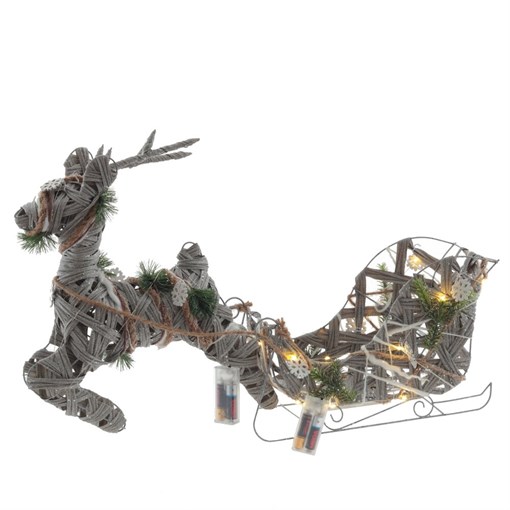 Светящаяся композиция "Олень" (4хАА, не прилаг.),  L64 W18 H41 см - фото 343654