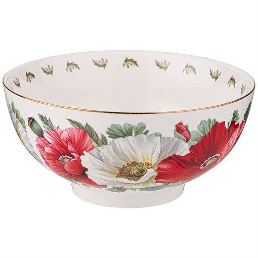 Салатник - тарелка суповая "Маки" 15*7 см - фото 345545