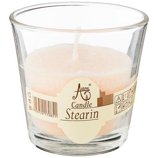 Свеча ароматическая стеариновая в стакане cotton D=7,5 см H=7,5 - фото 347769