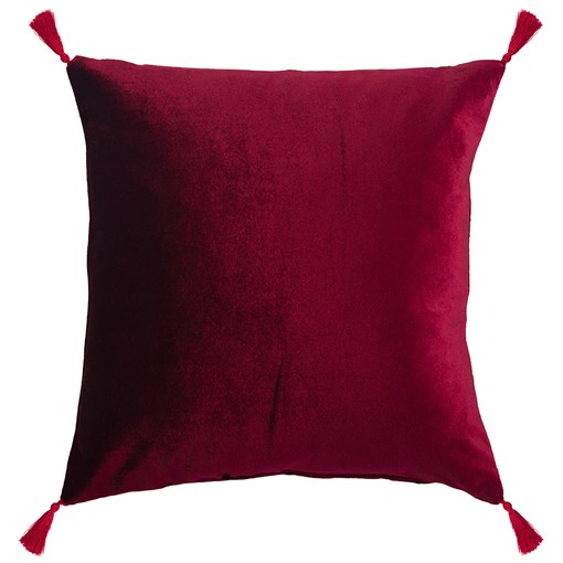 Подушка декоративная 35х35 см  "Мини" ,велюр,бордовый,100% пэ - фото 351594