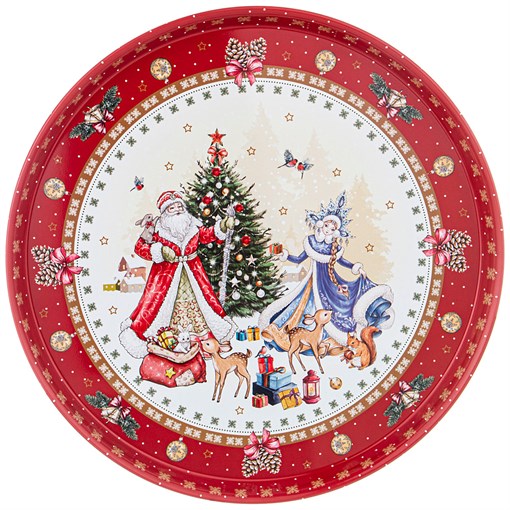 Поднос сервировочный agness "Christmas collection" 33*2,1 см - фото 352454