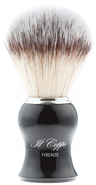 Помазок для бритья IL Ceppo, пластик, синтетический ворс, рукоять - черный глянцевый цвет - фото 353881