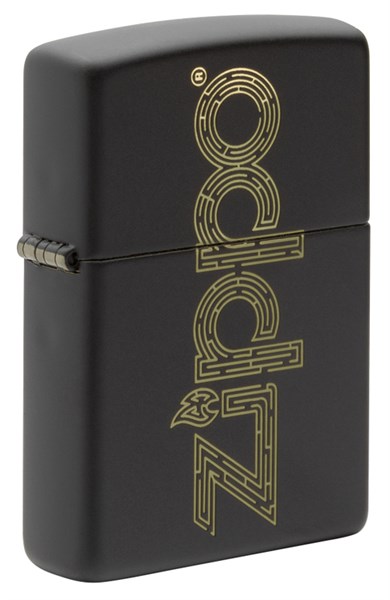Зажигалка ZIPPO Zippo Design с покрытием Black Matte, латунь/сталь, чёрная, матовая, 38x13x57 мм - фото 354518