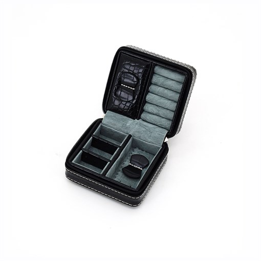 Шкатулка для украшений Jardin D'Ete, цвет черный, "рептилия", 9 х 8 х 5 см - фото 354965