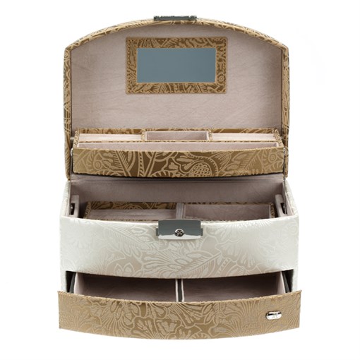 Шкатулка для украшений Jardin D'Ete, цвет бежево-золотой, 22 х 16 х 12,8 см - фото 355006