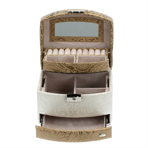 Шкатулка для украшений Jardin D'Ete, цвет бежево-золотой, 15,8 х 13 х 11,5 см - фото 355011
