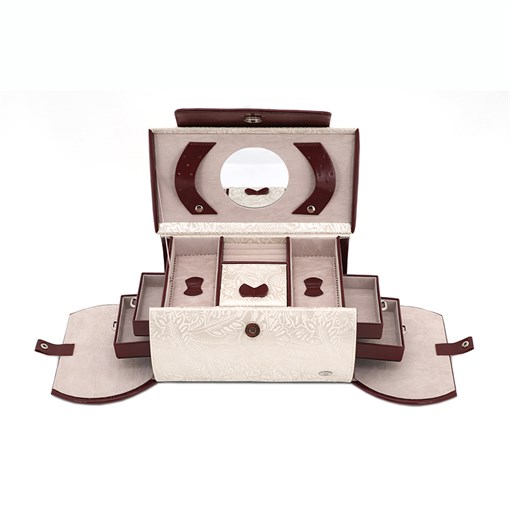 Шкатулка для украшений Jardin D'Ete, цвет бежево-золотой, 25 х 19 х 17,2 см - фото 355029