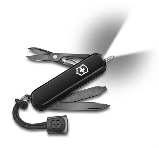 Нож-брелок VICTORINOX Signature Lite Onyx Black, 58 мм, 8 функций, чёрный - фото 355712
