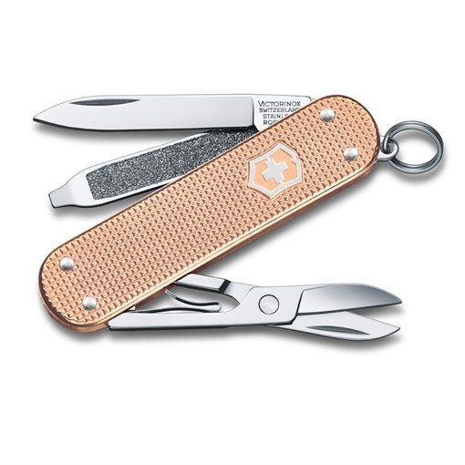 Нож-брелок VICTORINOX Classic SD Alox Colors "Fresh Peach", 58 мм, 5 функций, персиковый - фото 355734
