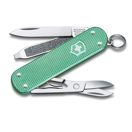 Нож-брелок VICTORINOX Classic SD Alox Colors "Minty Mint", 58 мм, 5 функций, мятный - фото 355758